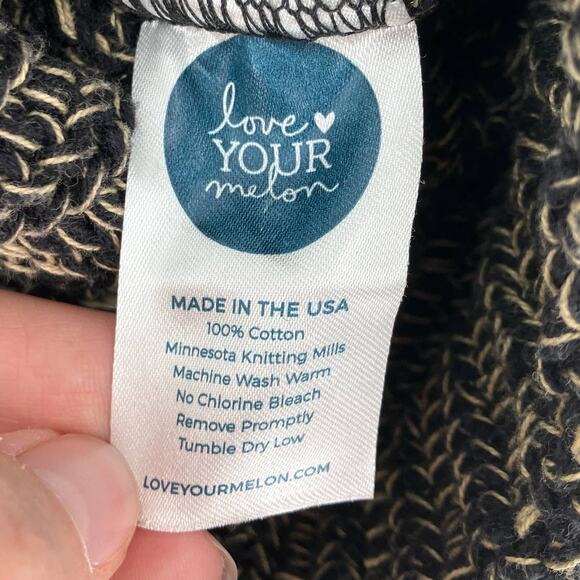 Love Your Melon Black White Marled Minnesota Knitting Mills Winter Beanie Hat - Picture 2 of 4